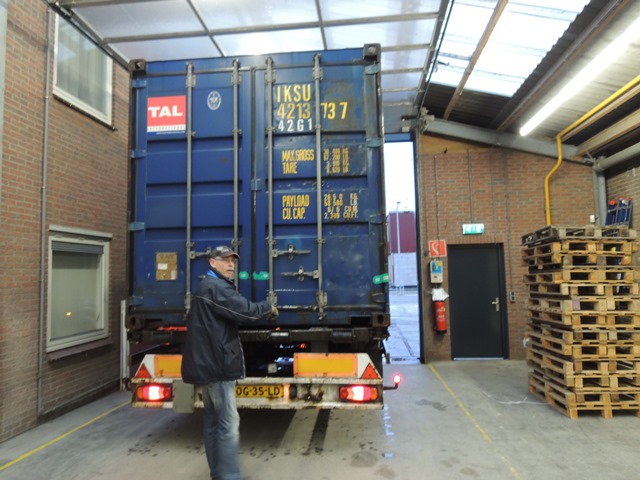 Ontvangst eerste container